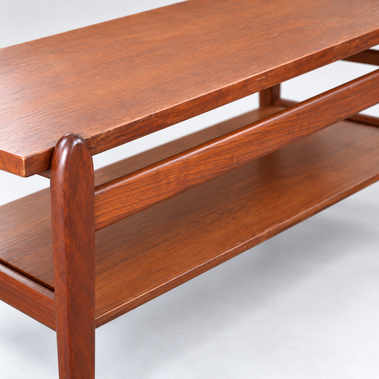 Vintage teak coffee table with reversible top