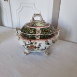 Antique Masons Sauce Boat with Lid English Porcelain Chinoiserie F