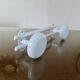 White lacquered metal wall coat rack, 1970