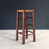 Brutalist bar stool by Charles Dudouyt, France, 1940s.
