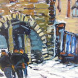 Painting "village scene"