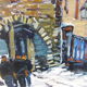 Painting "village scene"