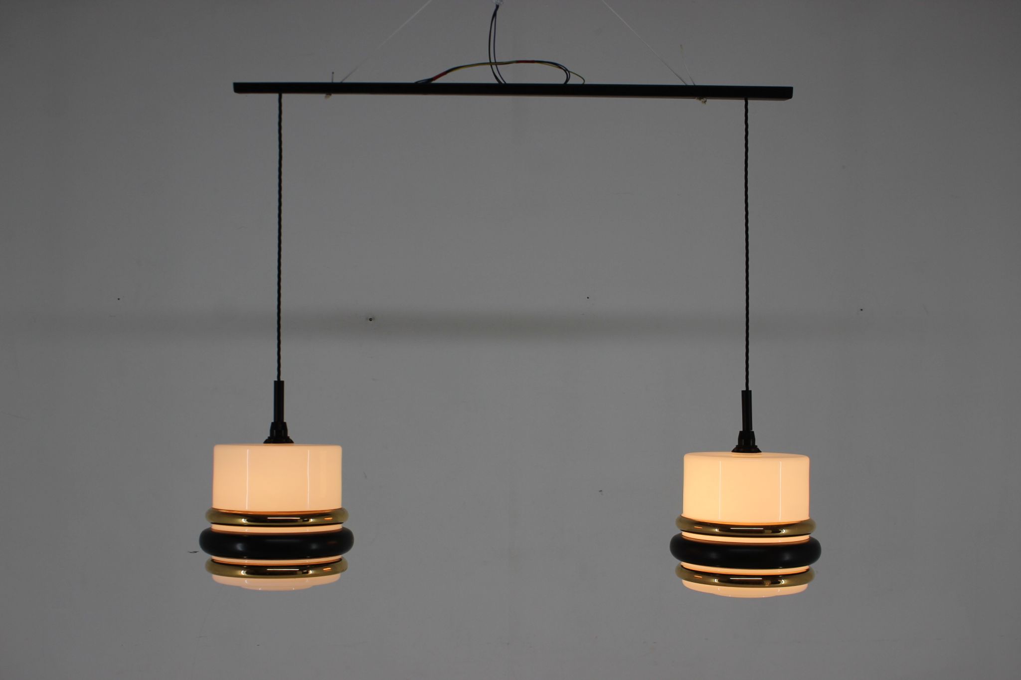 Suspension en verre des années 1970 Tchécoslovaquie