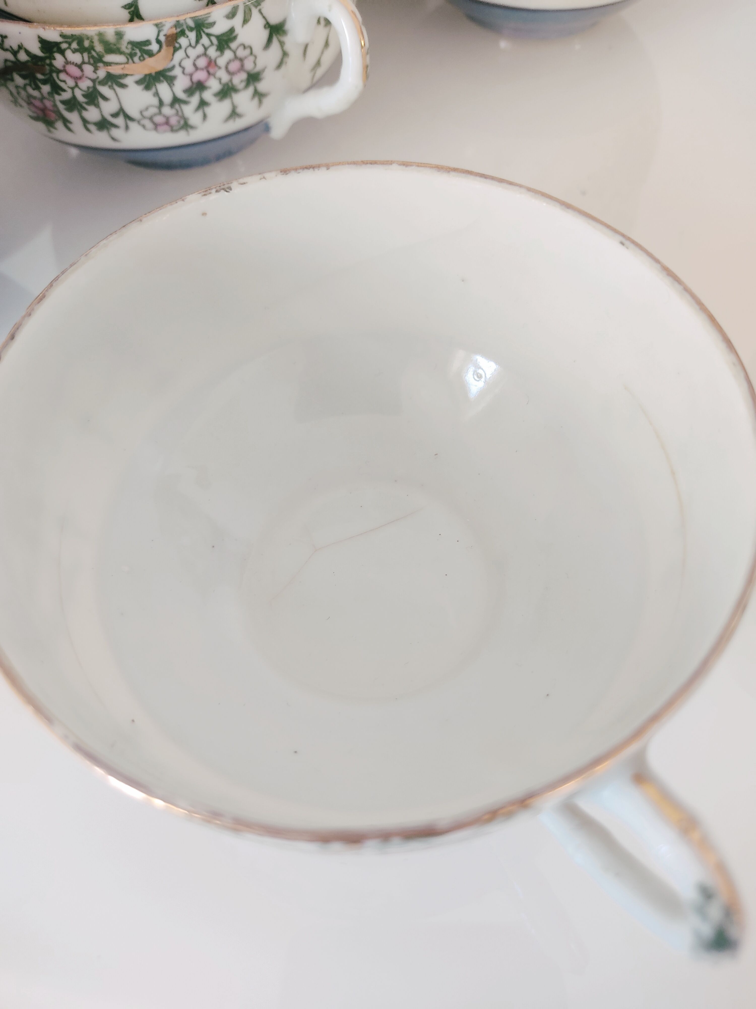 Japanese coffee set 10 cups, milk jar, sugar pot