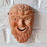 2 vintage terracotta masks made in Greece