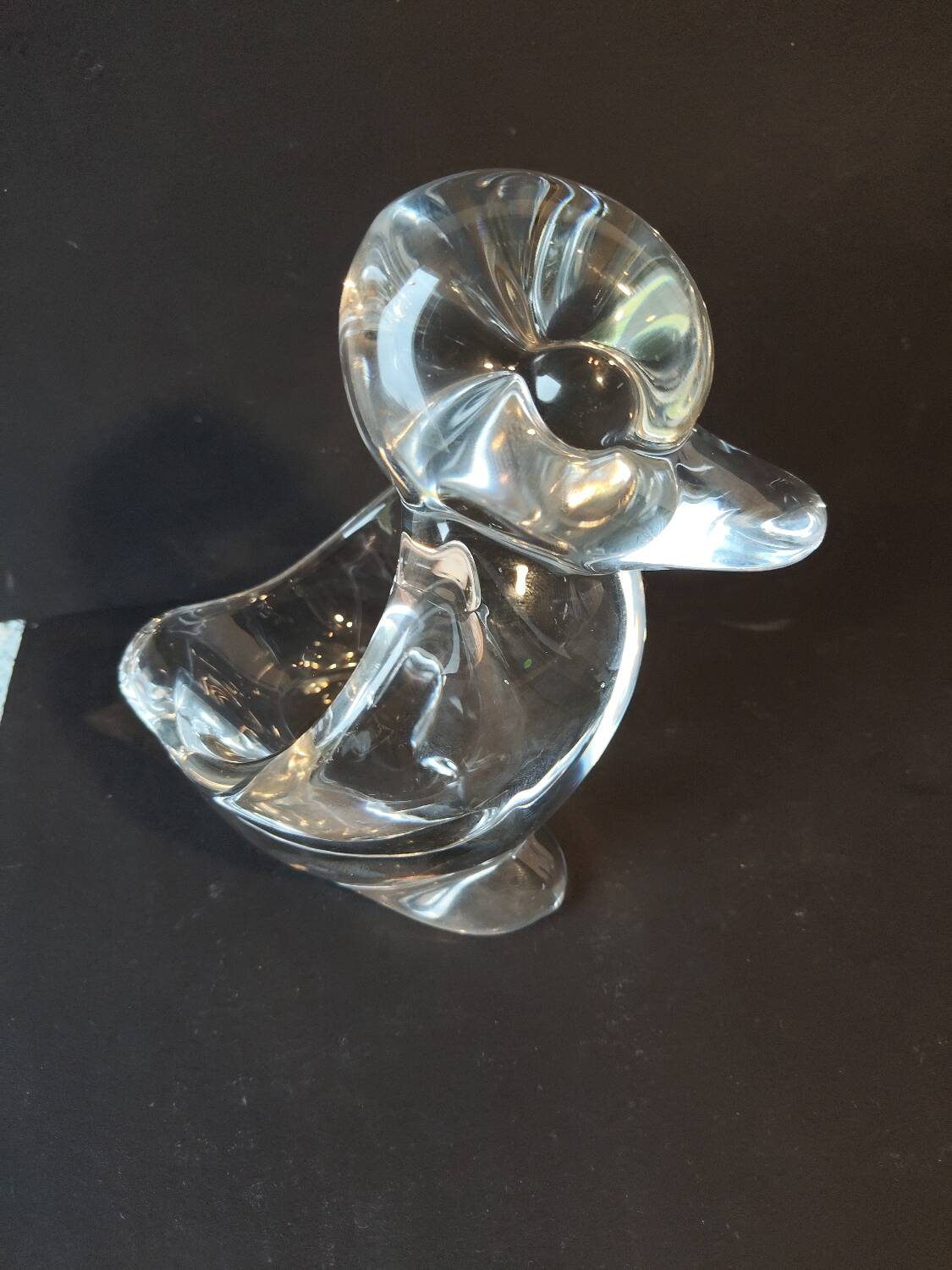 Crystal duck catchall signed – Cristal de Vannes