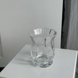 Small vintage glass vase in the shape of a stylized flower H15