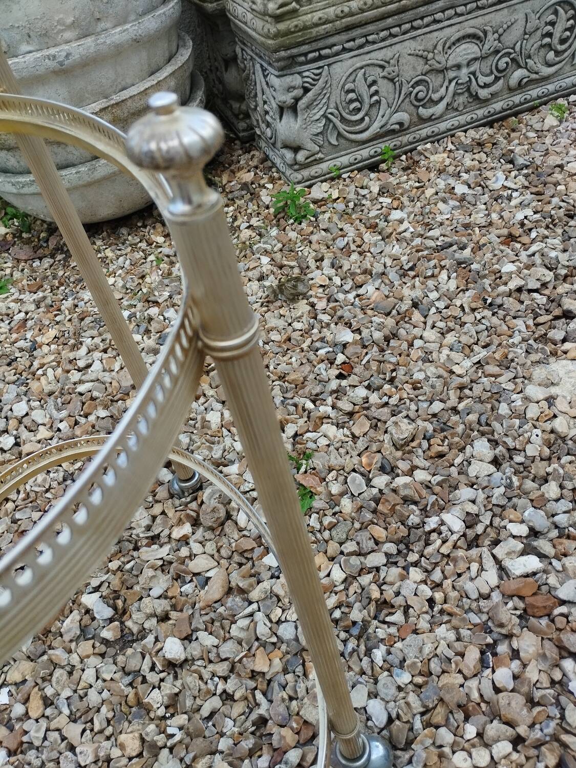 Old vintage rolling serving table