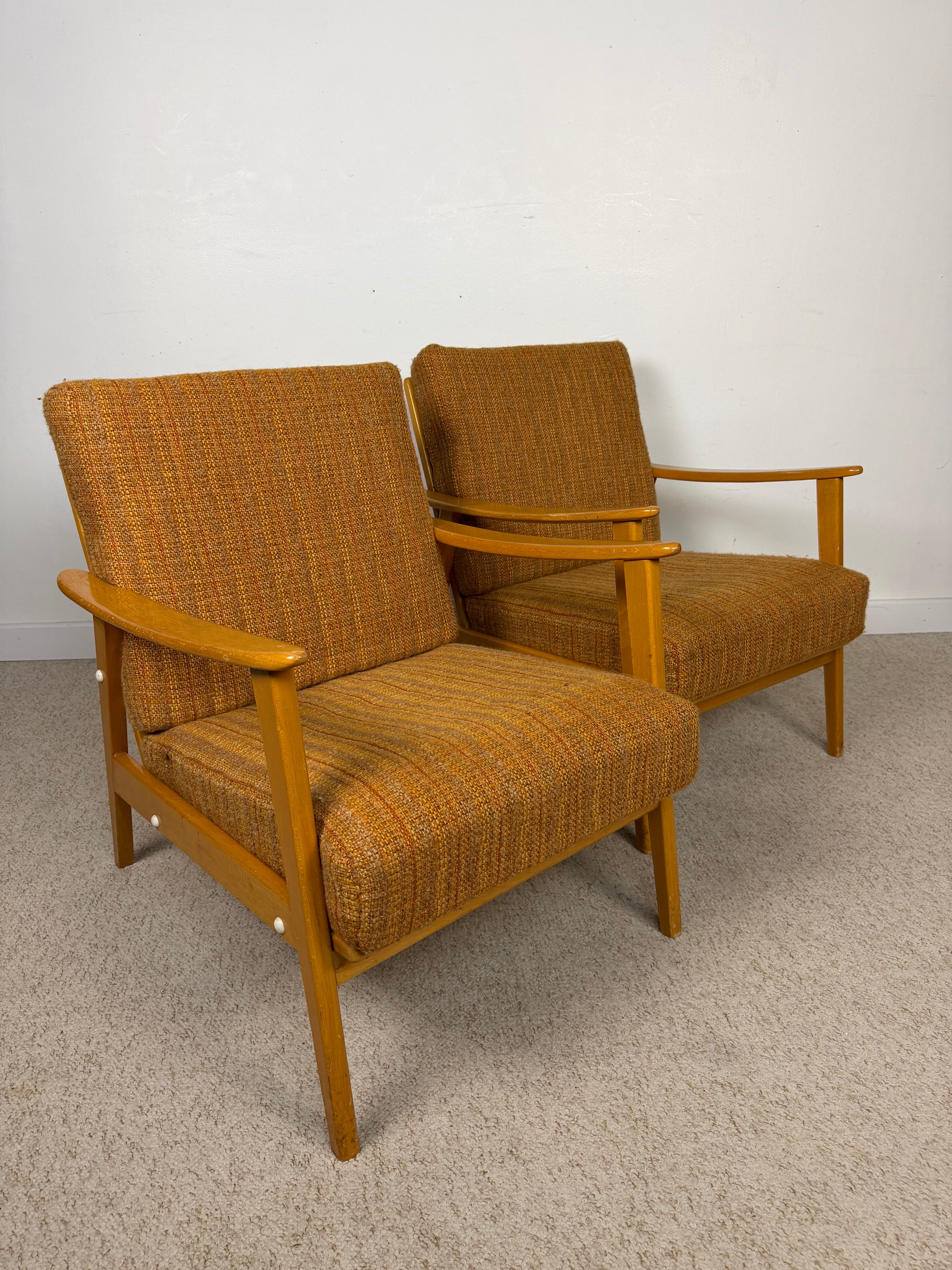 Paire de fauteuils vintage scandinaves