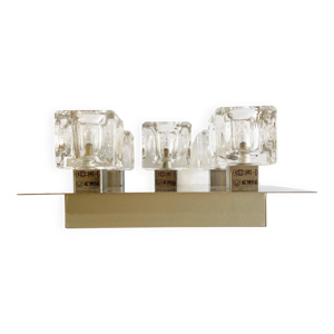 Plafonnier métal brossé - globes