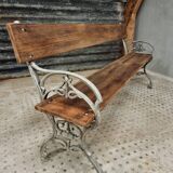 Old garden bench, park bench cast iron with hardwood 170 cm