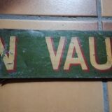 Plaque ancienne de destination d'autobus " jardin vauban "