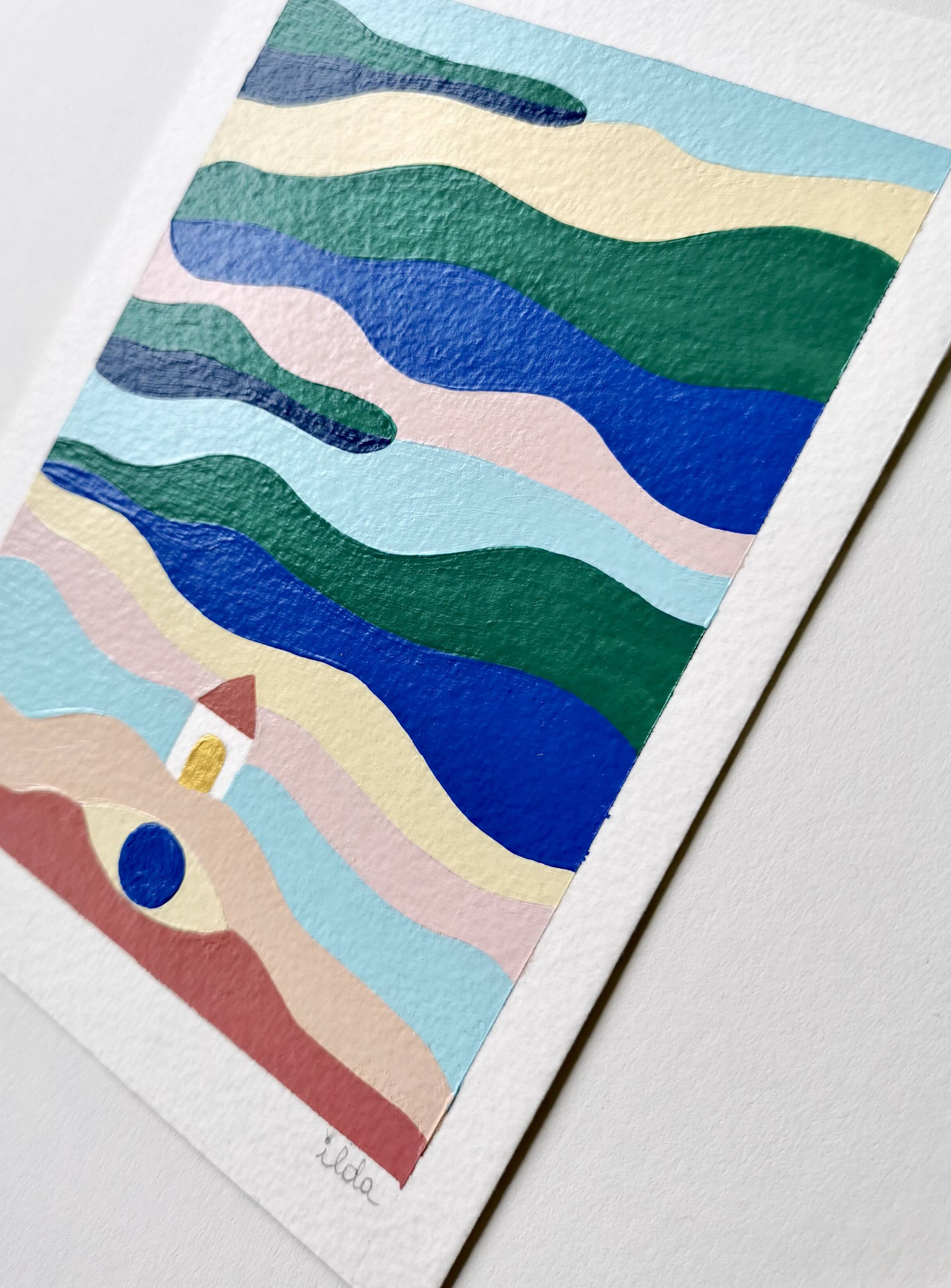 Acrylic on paper - Simply peaceful