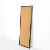 Large vintage mirror with teak and metal frame, 1960's 37x114cm