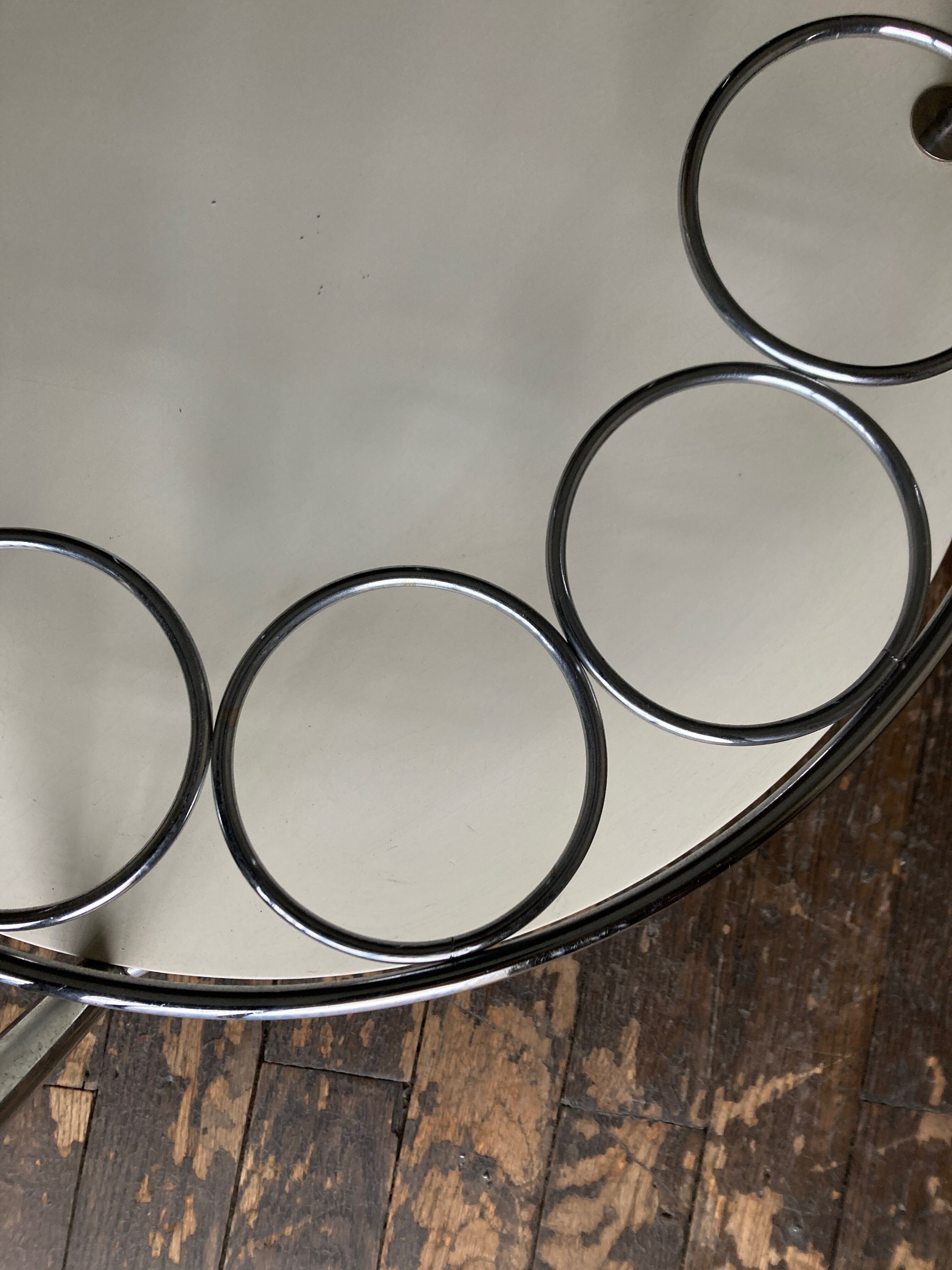 Desserte bar 1970 en bois laqué blanc