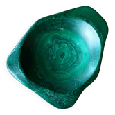 Ashtray in natural malachite from Congo