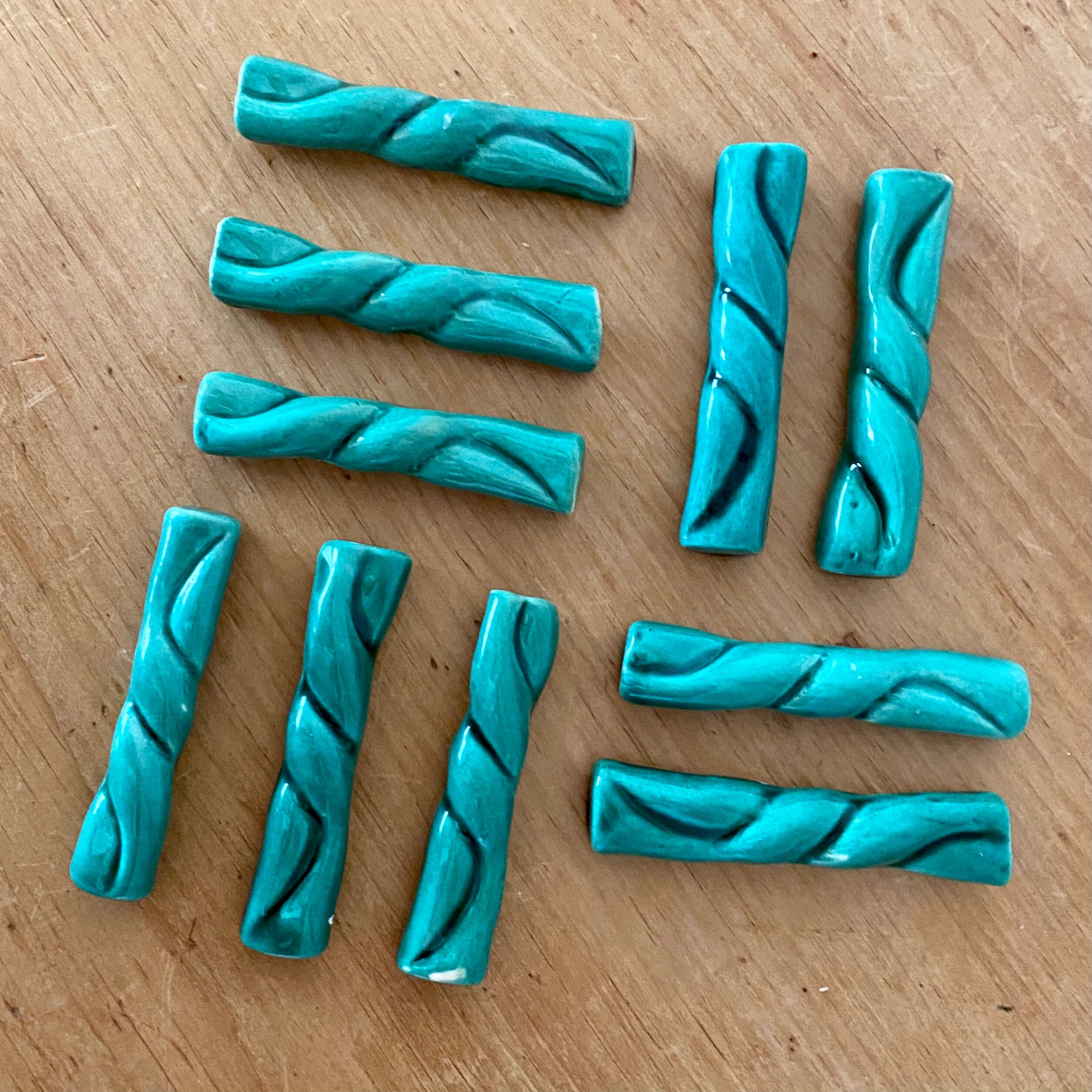 Set of 10 vintage ceramic knife holders