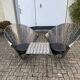 2 cone chairs and a table by Steel-Line