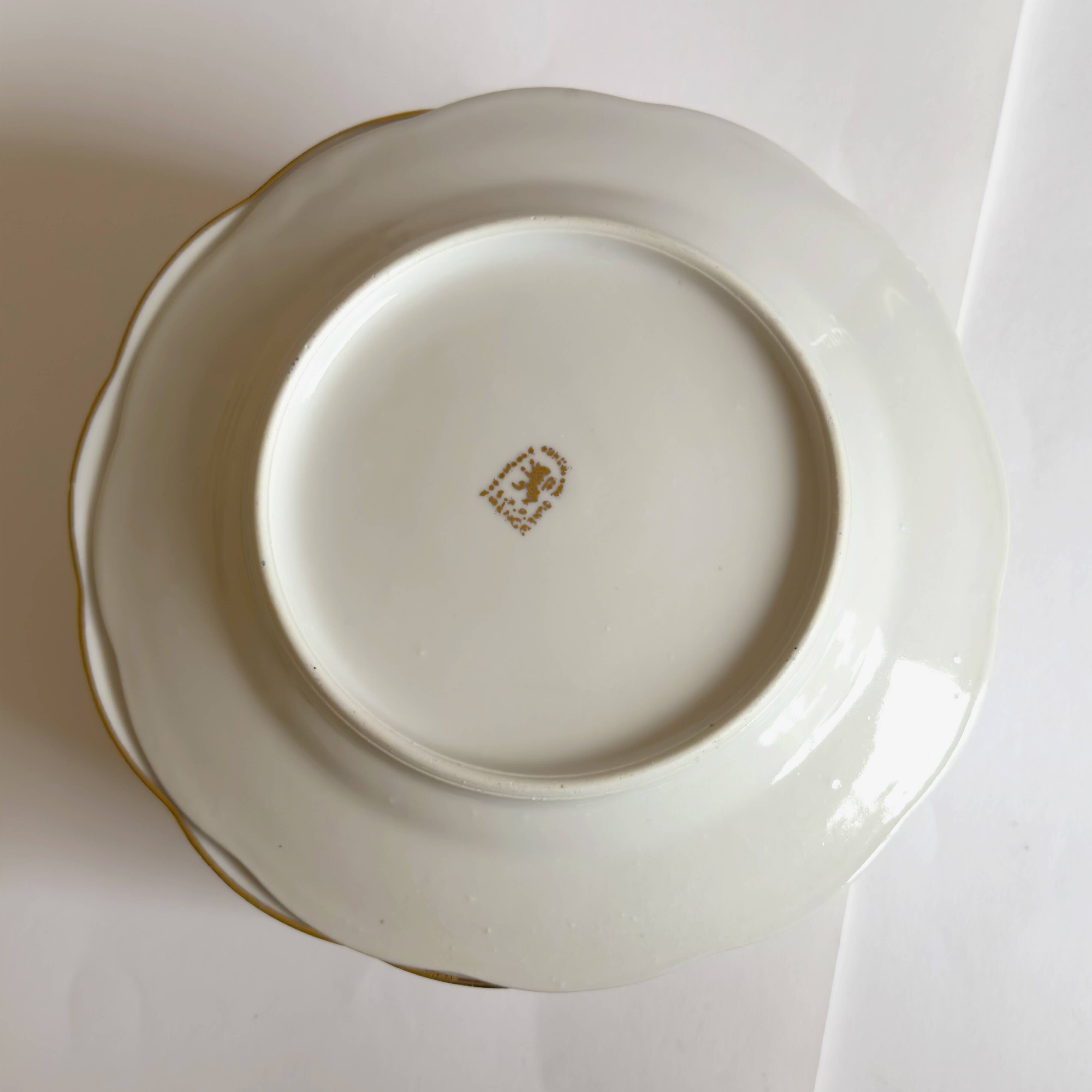 Service of 12 SFP porcelain dessert plates Société Française de Porcelaine