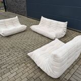 Ligne Roset Togo 3-seater in 2x 2-seater in Beige Corduroy.