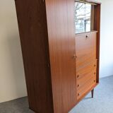 Armoire vitrine et secrétaire en palissandre années 50/60