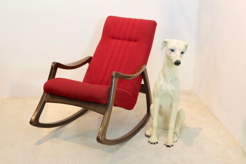 Rocking-chair in beech by Ton