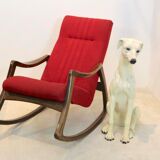 Rocking-chair in beech by Ton