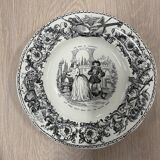Set of 11 plates Creil Montereau LM & Cie