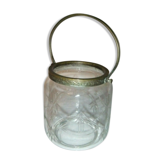 Old-cut glass candy jar cookie bucket