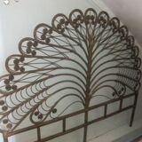 2-seat peacock rattan headboard