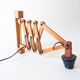 Vintage Scandinavian accordion lamp in teak – 1960s