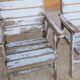 Vintage wooden folding garden chair