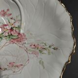 Hollow dish limoges porcelain france flowers xxth