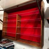 Wall display case for Collection - Wood and Plexiglass D 18 cm / W 106 cm / H 7 cm