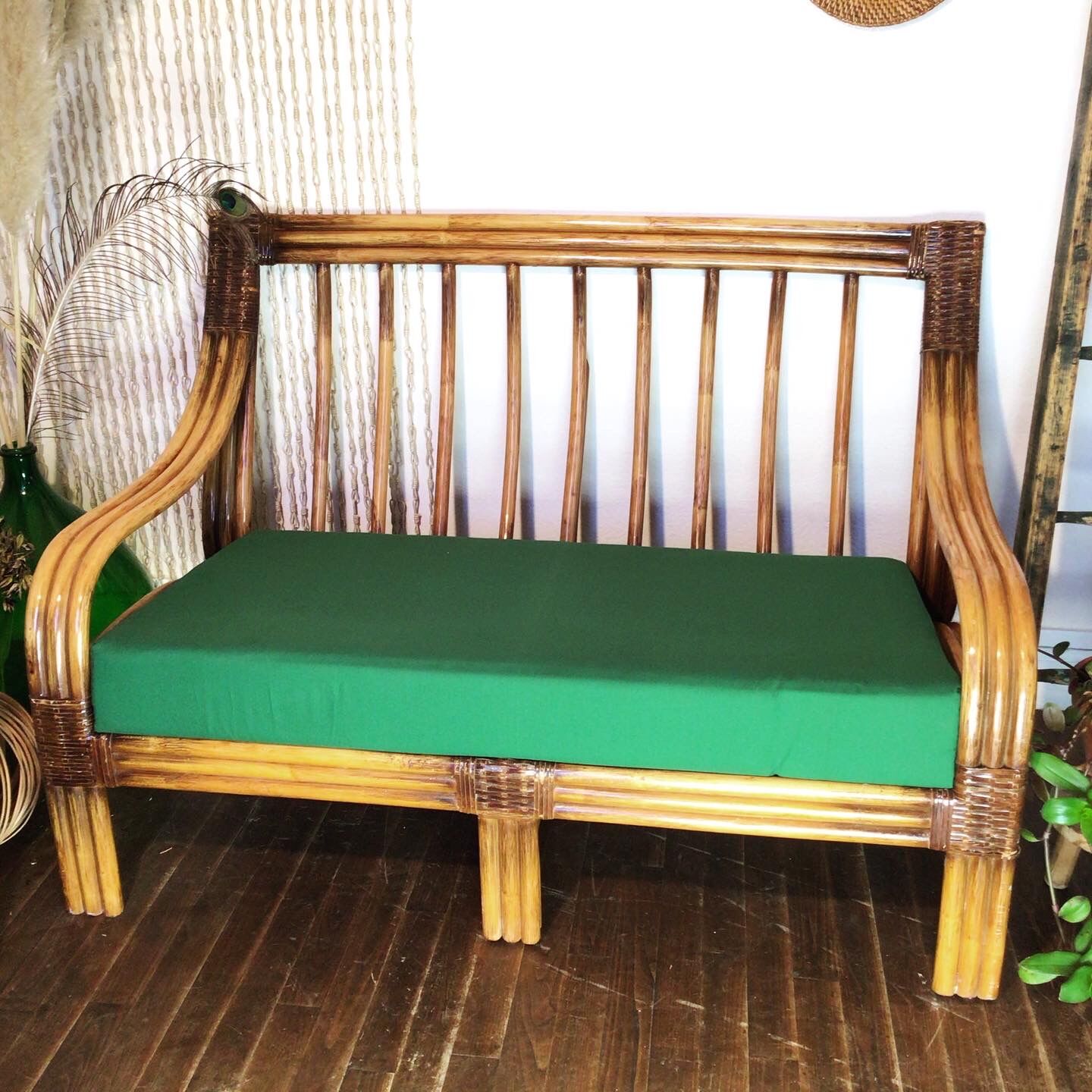 Rattan bench
