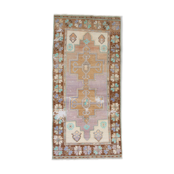 3x6 traditional turkish vintage rug 202x97cm