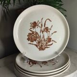 Speckled stoneware dinner plates