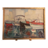 Oil on canvas signed Nathalie Pogarieloff