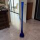 Vase sculpturale vintage en verre bleu cobalt
