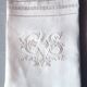 wedding set: sheet and 2 CS monogram pillowcases