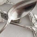12 small silver-plated metal teaspoons "Cocoa" by Boulenger