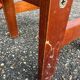 Pair of bar stools / central island in solid wood (H 59 cm)