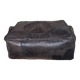 Vintage leather pouf