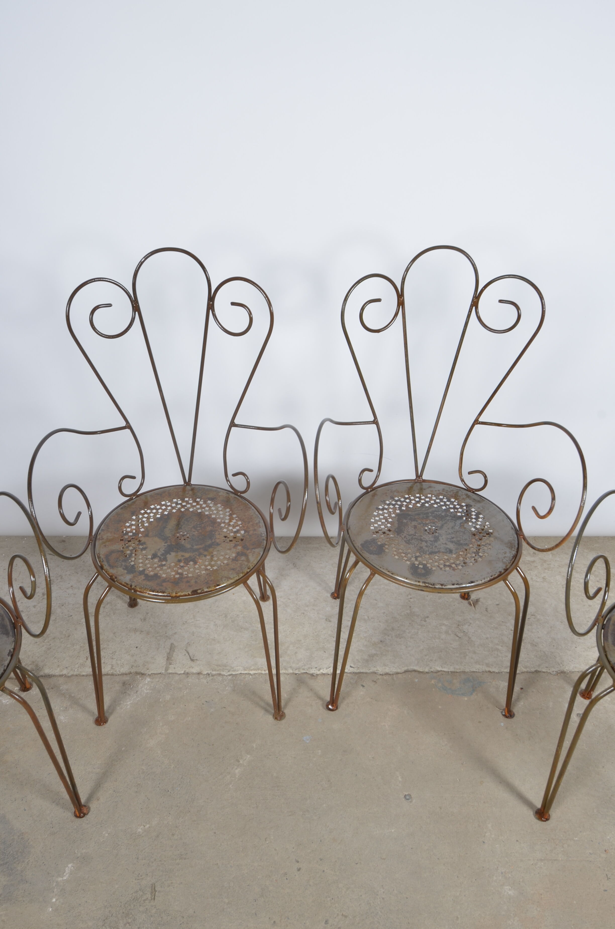 Chaises de jardin en fer forgé