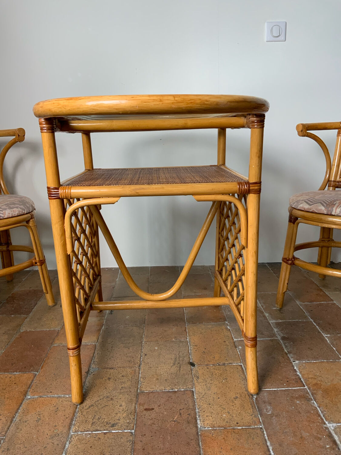 Rattan table and chairs set