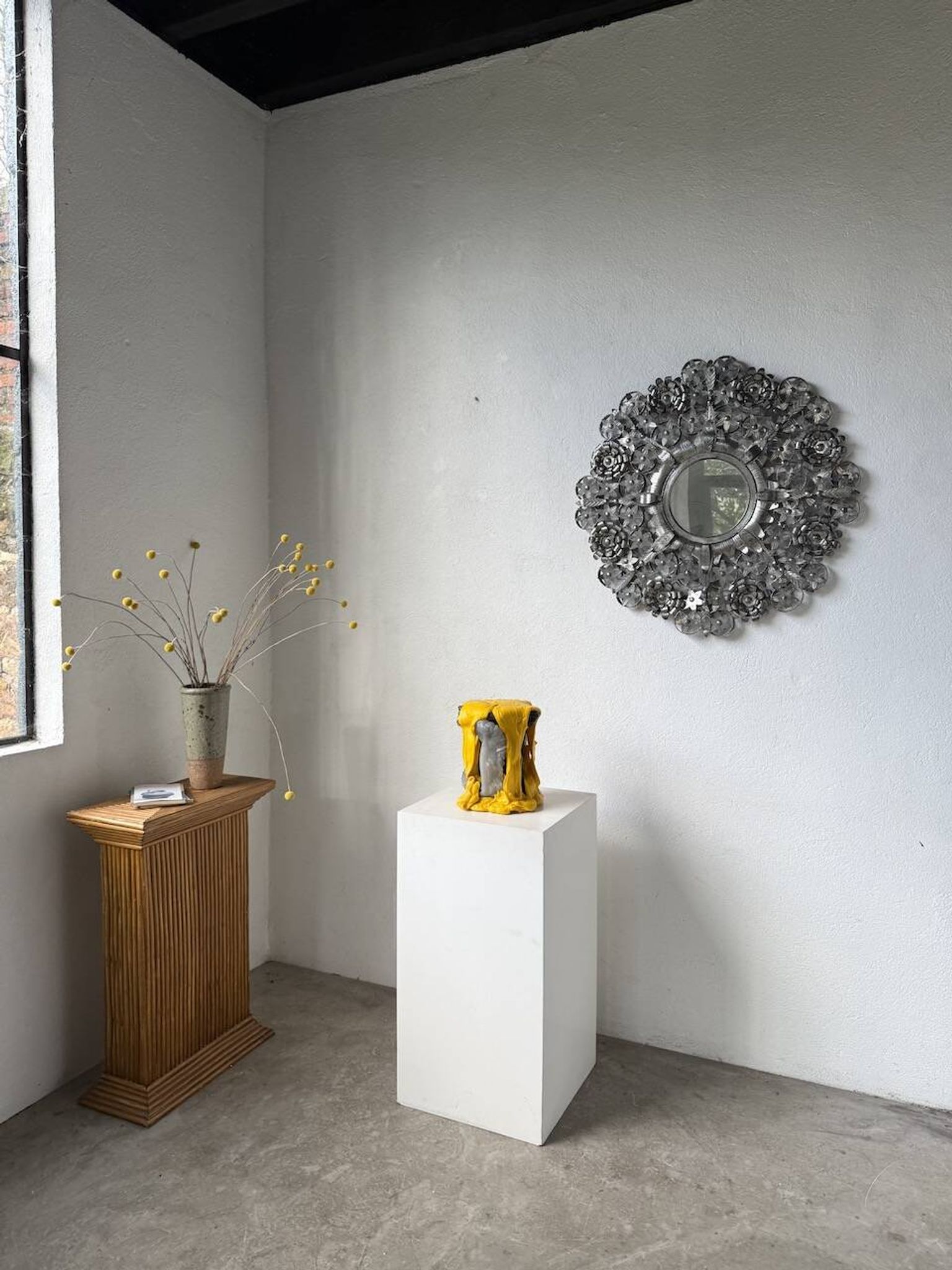 Miroir mexicain vintage en métal