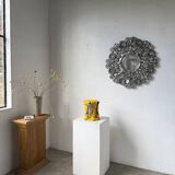 Vintage Mexican metal large mirror