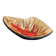 Fruit bowl in glazed ceramic, red design motif, Vallauris, vintage