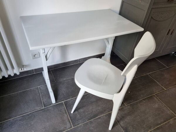 Bureau bistrot, d'appoint ou bureau art déco et sa chaise
