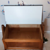 Teak and formica toy chest